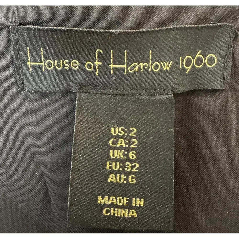 House of Harlow 1960 Gray Checkered Cropped Top Vest Size 2 - Picture 5 of 5